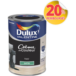 Dulux Valentine - Peinture Crème De Couleur Satin Noir 1,25 l