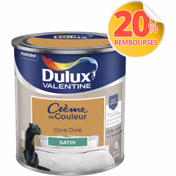 LIVRAISON OFFERTE DES 39€ D’ACHAT ET RETOUR GRATUIT ! Dulux Valentine Crème de couleur : La peinture Dulux Valentine Crème de ...