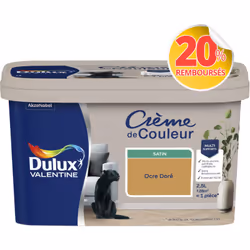 LIVRAISON OFFERTE DES 39€ D’ACHAT ET RETOUR GRATUIT ! Dulux Valentine Crème de couleur : La peinture Dulux Valentine Crème de ...