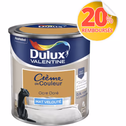 LIVRAISON OFFERTE DES 39€ D’ACHAT ET RETOUR GRATUIT ! Dulux Valentine Crème de couleur : La peinture Dulux Valentine Crème de ...