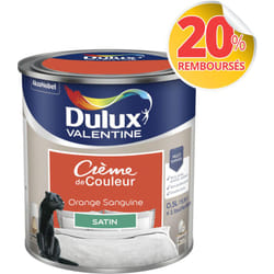 Dulux Valentine - Peinture Crème De Couleur Satin Orange Sanguine 0,5 l