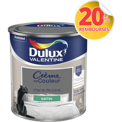 Dulux Valentine - Peinture Crème De Couleur Satin Pierre de Lave 0,5 l