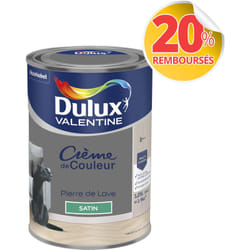 Dulux Valentine - Peinture Crème De Couleur Satin Pierre de Lave 1,25 l