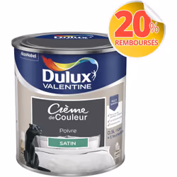 LIVRAISON OFFERTE DES 39€ D’ACHAT ET RETOUR GRATUIT ! Dulux Valentine Crème de couleur : La peinture Dulux Valentine Crème de ...
