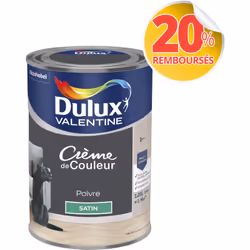 LIVRAISON OFFERTE DES 39€ D’ACHAT ET RETOUR GRATUIT ! Dulux Valentine Crème de couleur : La peinture Dulux Valentine Crème de ...