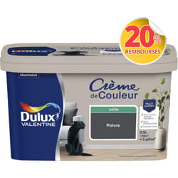 Dulux Valentine - Peinture Crème De Couleur Satin Poivre 2,5 l