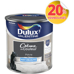 Dulux Valentine - Peinture Crème De Couleur Mat Poivre 0,5 l