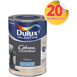 Dulux Valentine - Peinture Crème De Couleur Mat Poivre 1,25 l