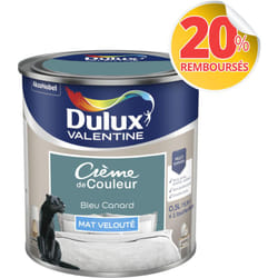 Dulux Valentine - Peinture Crème De Couleur Mat Bleu Canard 0,5 l