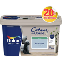 Dulux Valentine - Peinture Crème De Couleur Satin Bleu Horizon 2,5 l
