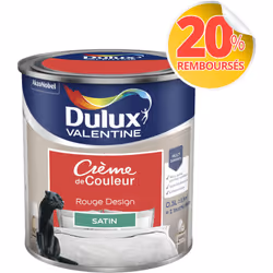 LIVRAISON OFFERTE DES 39€ D’ACHAT ET RETOUR GRATUIT ! Dulux Valentine Crème de couleur : La peinture Dulux Valentine Crème de ...