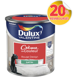 Dulux Valentine - Peinture Crème De Couleur Satin Rouge Design 0,5 l
