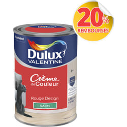 Dulux Valentine - Peinture Crème De Couleur Satin Rouge Design 1,25 l