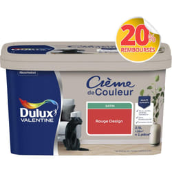 Dulux Valentine - Peinture Crème De Couleur Satin Rouge Design 2,5 l