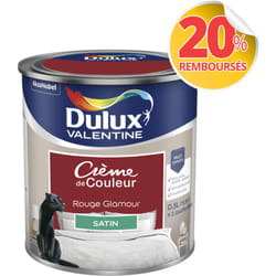 Dulux Valentine - Peinture Crème De Couleur Satin Rouge Glamour 0,5 l