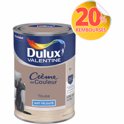 LIVRAISON OFFERTE DES 39€ D’ACHAT ET RETOUR GRATUIT ! Dulux Valentine Crème de couleur : La peinture Dulux Valentine Crème de ...