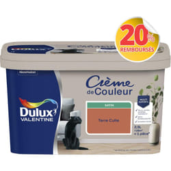 Dulux Valentine - Peinture Crème De Couleur Satin Terre Cuite 2,5 l