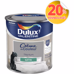LIVRAISON OFFERTE DES 39€ D’ACHAT ET RETOUR GRATUIT ! Dulux Valentine Crème de couleur : La peinture Dulux Valentine Crème de ...