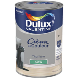 Dulux Valentine - Peinture Crème De Couleur Satin Titanium 1,25 l