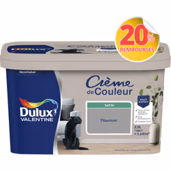 LIVRAISON OFFERTE DES 39€ D’ACHAT ET RETOUR GRATUIT ! Dulux Valentine Crème de couleur : La peinture Dulux Valentine Crème de ...