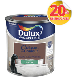 Dulux Valentine - Peinture Crème De Couleur Satin Truffe Gourmande 0,5 l
