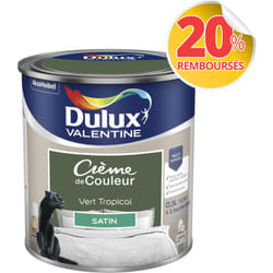 Dulux Valentine - Peinture Crème De Couleur Satin Vert Tropical 0,5 l