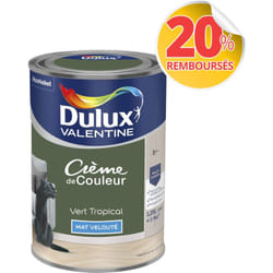 Dulux Valentine - Peinture Crème De Couleur Mat Vert Tropical 1,25 l