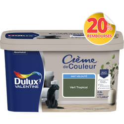 Dulux Valentine - Peinture Crème De Couleur Mat Vert Tropical 2,5 l