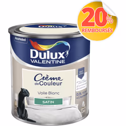 LIVRAISON OFFERTE DES 39€ D’ACHAT ET RETOUR GRATUIT ! Dulux Valentine Crème de couleur : La peinture Dulux Valentine Crème de ...