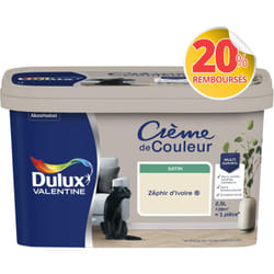 Peinture Crème De Couleur Satin Zéphir d'Ivoire 2,5 L - Dulux Valentine