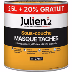 LIVRAISON OFFERTE DES 39€ D’ACHAT ET RETOUR GRATUIT ! Julien Sous-Couche Masque Taches : La sous-couche Masque taches est la  ...
