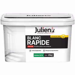 Le Blanc Rapide Satin Julien est une peinture polyvalente pour les murs, les plafonds et les boiseries intérieures, à base d' ...