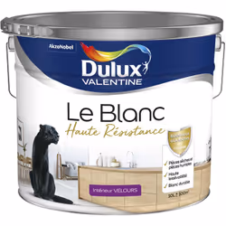 LIVRAISON OFFERTE DES 39€ D’ACHAT ET RETOUR GRATUIT ! Dulux Valentine Le Blanc Haute Résistance Velours : La peinture Le Blan ...