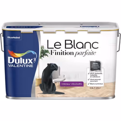 LIVRAISON OFFERTE DES 39€ D’ACHAT ET RETOUR GRATUIT ! Dulux Valentine Le Blanc Finition Parfaite Blanc Velours : Le Blanc Fin ...
