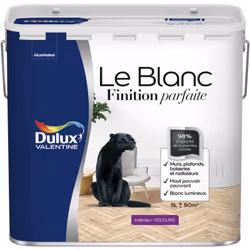 LIVRAISON OFFERTE DES 39€ D’ACHAT ET RETOUR GRATUIT ! Dulux Valentine Le Blanc Finition Parfaite Blanc Velours : Le Blanc Fin ...
