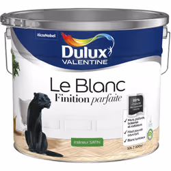 LIVRAISON OFFERTE DES 39€ D’ACHAT ET RETOUR GRATUIT ! Dulux Valentine Le Blanc Finition Parfaite Blanc Satin : Le Blanc Finit ...