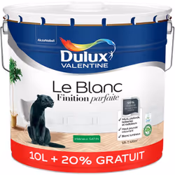 LIVRAISON OFFERTE DES 39€ D’ACHAT ET RETOUR GRATUIT ! Dulux Valentine Le Blanc Finition Parfaite Blanc Satin : Le Blanc Finit ...