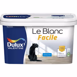 LIVRAISON OFFERTE DES 39€ D’ACHAT ET RETOUR GRATUIT ! Dulux Valentine Le Blanc Facile Mat : Le Blanc Facile est la peinture i ...