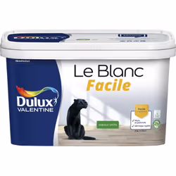 LIVRAISON OFFERTE DES 39€ D’ACHAT ET RETOUR GRATUIT ! Dulux Valentine Le Blanc Facile Satin : Le Blanc Facile est la peinture ...