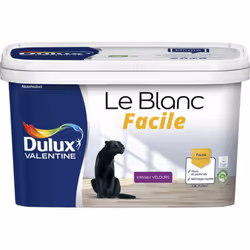 LIVRAISON OFFERTE DES 39€ D’ACHAT ET RETOUR GRATUIT ! Dulux Valentine Le Blanc Facile Velours : Le Blanc Facile est la peintu ...