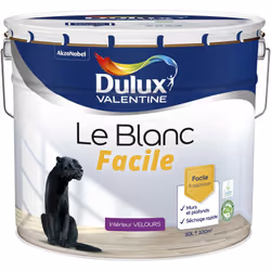 LIVRAISON OFFERTE DES 39€ D’ACHAT ET RETOUR GRATUIT ! Dulux Valentine Le Blanc Facile Velours : Le Blanc Facile est la peintu ...