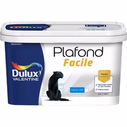 LIVRAISON OFFERTE DES 39€ D’ACHAT ET RETOUR GRATUIT ! Dulux Valentine Plafond Facile est la peinture parfaitement adaptée pou ...