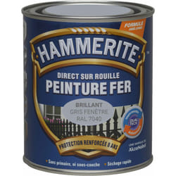 Hammerite - Peinture Direct Sur Rouille Laqué - Gris Fenêtre ral 7040 - 2,5 l