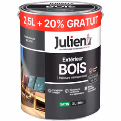La peinture Bois Microporeuse satinée en phase solvantée pour bois extérieur est haute résistance aux intempéries et aux U.V. ...