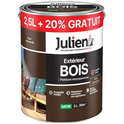 Julien - Peinture Extérieure Bois Microporeuse 2.5l +20% Gratuit
