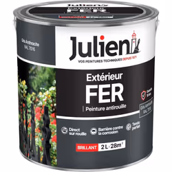 LIVRAISON OFFERTE DES 39€ D’ACHAT ET RETOUR GRATUIT ! Julien Fer Anti-Rouille : La peinture Fer Extérieur Julien protège dura ...