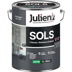 Julien - Peinture Sols Extrême Intérieur et Extérieur - Chapes béton, ciment lissé, briques, asphalte, planchers et parquets - Gris Graphite 5 l