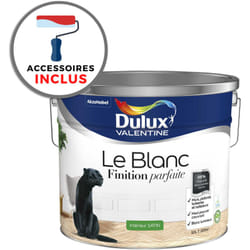Peinture + accessoires Finition Parfaite Dulux Valentine Satin Blanc 10 l