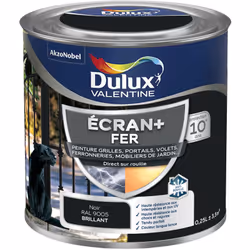 LIVRAISON OFFERTE DES 39€ D’ACHAT ET RETOUR GRATUIT ! Dulux Valentine Peinture ECRAN+ Fer Brillant : ECRAN+ FER protège et su ...