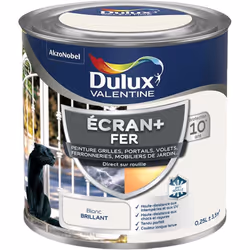 LIVRAISON OFFERTE DES 39€ D’ACHAT ET RETOUR GRATUIT ! Dulux Valentine Peinture ECRAN+ Fer Brillant : ECRAN+ FER protège et su ...